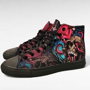 RAAD Shop Skull Octopus and Sword High Top Shoes